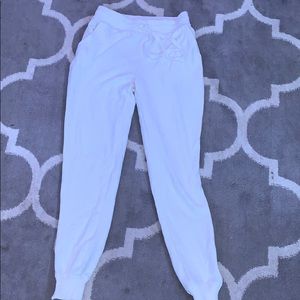 white aerie sweatpants